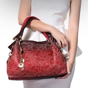 TINKSKY Red Handbag